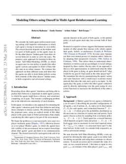 Modeling Others using Oneself in Multi-Agent Reinforcement Learning