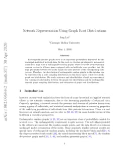Network Representation Using Graph Root Distributions