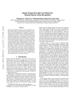 Spatio-Temporal Graph Convolution for Skeleton Based Action Recognition