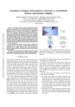 Learning to recognize touch gestures: recurrent vs. convolutional
  features and dynamic sampling
