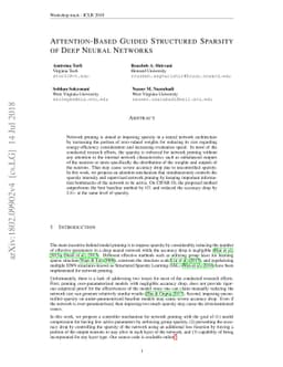 Attention-Based Guided Structured Sparsity of Deep Neural Networks