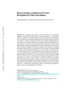 Deep Learning Architectures for Face Recognition in Video Surveillance