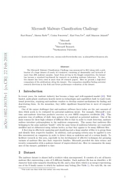 Microsoft Malware Classification Challenge