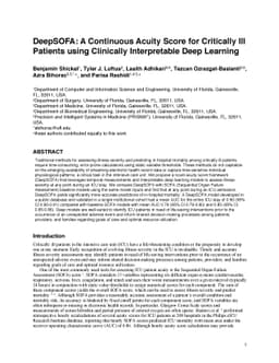 DeepSOFA: A Continuous Acuity Score for Critically Ill Patients using
  Clinically Interpretable Deep Learning