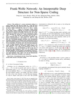 Frank-Wolfe Network: An Interpretable Deep Structure for Non-Sparse
  Coding