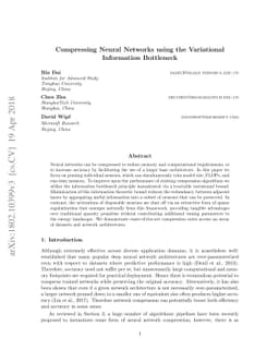 Compressing Neural Networks using the Variational Information Bottleneck