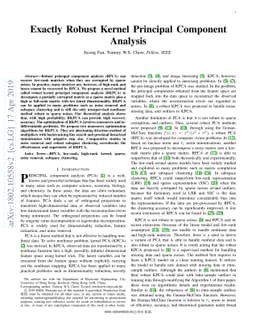 Exactly Robust Kernel Principal Component Analysis