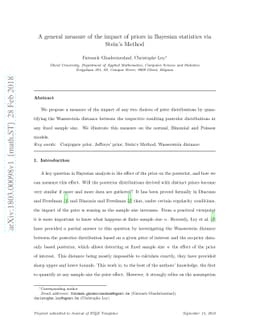 A general measure of the impact of priors in Bayesian statistics via
  Stein's Method