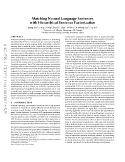 Matching Natural Language Sentences with Hierarchical Sentence
  Factorization