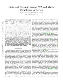 Static and Dynamic Robust PCA and Matrix Completion: A Review