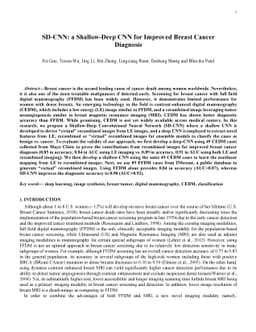 SD-CNN: a Shallow-Deep CNN for Improved Breast Cancer Diagnosis