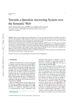 Towards a Question Answering System over the Semantic Web
