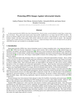 Protecting JPEG Images Against Adversarial Attacks