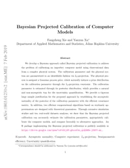 Bayesian Projected Calibration of Computer Models