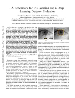 A Benchmark for Iris Location and a Deep Learning Detector Evaluation