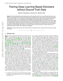 Training Deep Learning Based Denoisers without Ground Truth Data