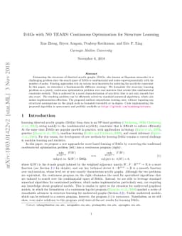DAGs with NO TEARS: Continuous Optimization for Structure Learning