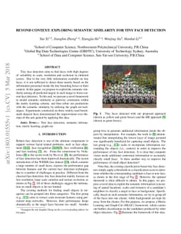 Beyond Context: Exploring Semantic Similarity for Tiny Face Detection