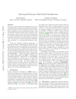 Adversarial Extreme Multi-label Classification