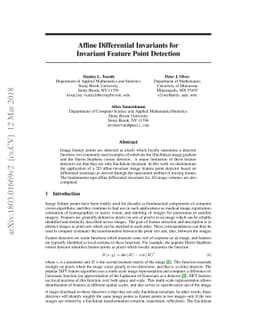 Affine Differential Invariants for Invariant Feature Point Detection