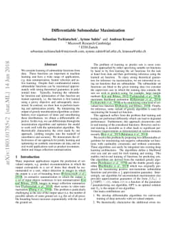 Differentiable Submodular Maximization
