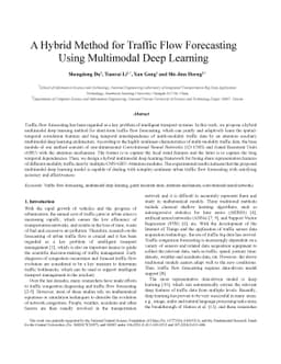 A Hybrid Method for Traffic Flow Forecasting Using Multimodal Deep
  Learning