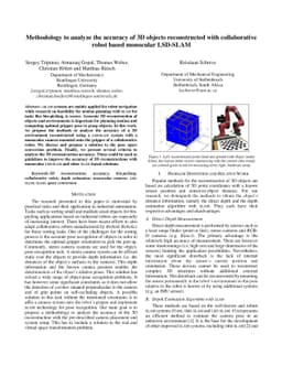 Methodology to analyze the accuracy of 3D objects reconstructed with
  collaborative robot based monocular LSD-SLAM