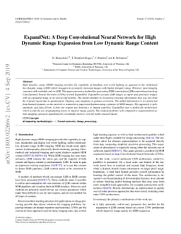 ExpandNet: A Deep Convolutional Neural Network for High Dynamic Range
  Expansion from Low Dynamic Range Content
