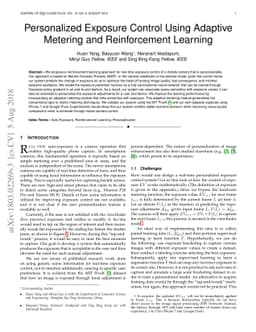 Personalized Exposure Control Using Adaptive Metering and Reinforcement
  Learning