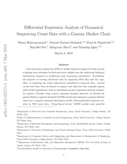 Differential Expression Analysis of Dynamical Sequencing Count Data with
  a Gamma Markov Chain