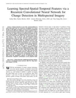 Learning Spectral-Spatial-Temporal Features via a Recurrent
  Convolutional Neural Network for Change Detection in Multispectral Imagery