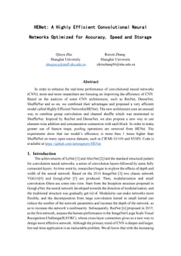 HENet:A Highly Efficient Convolutional Neural Networks Optimized for
  Accuracy, Speed and Storage
