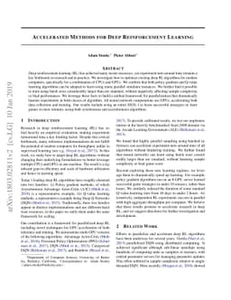 Accelerated Methods for Deep Reinforcement Learning
