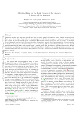 Shedding Light on the Dark Corners of the Internet: A Survey of Tor
  Research