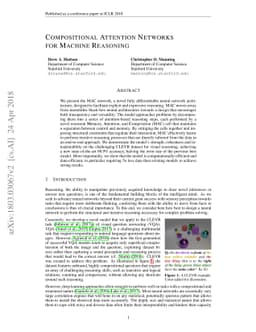 Compositional Attention Networks for Machine Reasoning