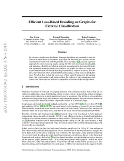 Efficient Loss-Based Decoding on Graphs For Extreme Classification