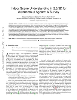 Indoor Scene Understanding in 2.5/3D for Autonomous Agents: A Survey
