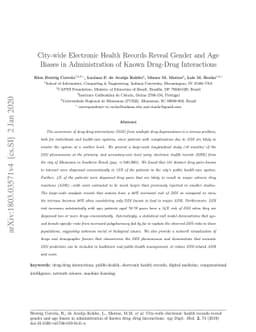 City-wide Analysis of Electronic Health Records Reveals Gender and Age
  Biases in the Administration of Known Drug-Drug Interactions
