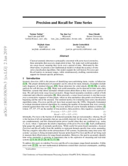 Precision and Recall for Time Series