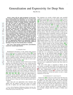 Generalization and Expressivity for Deep Nets