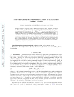 Estimating fast mean-reverting jumps in electricity market models