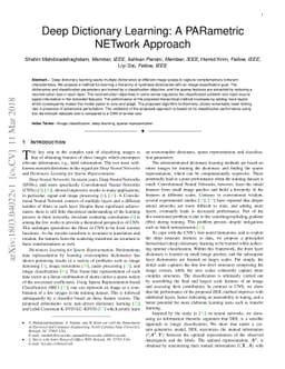 Deep Dictionary Learning: A PARametric NETwork Approach