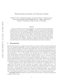 Representation Learning over Dynamic Graphs