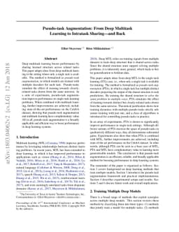 Pseudo-task Augmentation: From Deep Multitask Learning to Intratask
  Sharing---and Back