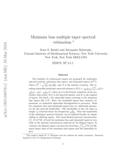 Minimum bias multiple taper spectral estimation