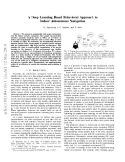 A Deep Learning Based Behavioral Approach to Indoor Autonomous
  Navigation
