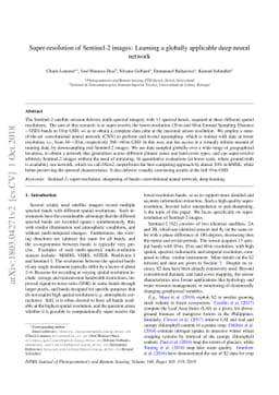 Super-resolution of Sentinel-2 images: Learning a globally applicable
  deep neural network