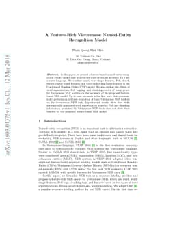 A Feature-Rich Vietnamese Named-Entity Recognition Model