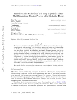 Simulation and Calibration of a Fully Bayesian Marked Multidimensional
  Hawkes Process with Dissimilar Decays