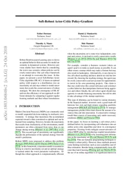 Soft-Robust Actor-Critic Policy-Gradient
